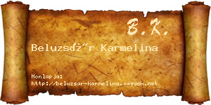Beluzsár Karmelina névjegykártya